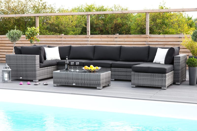 Päällissetti Musta - Sopii ryhmään 200-117 - Puutarhakalusteet - Terassiryhmät - Päälliset