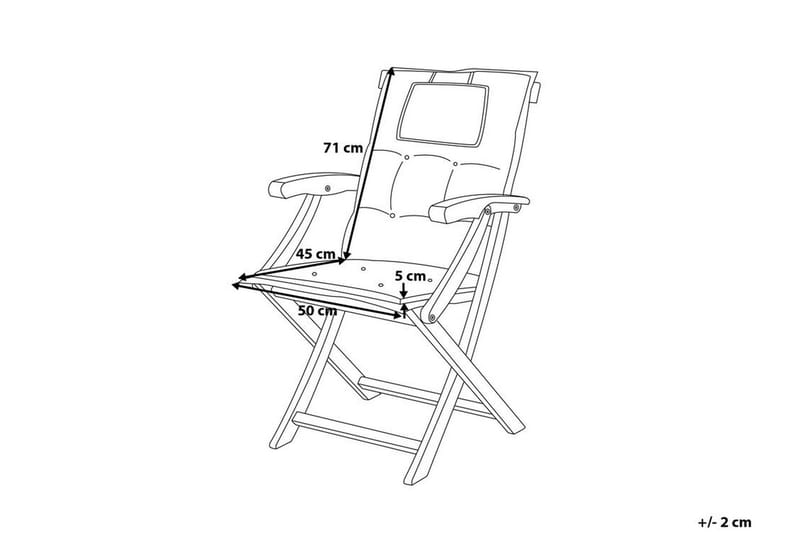Pehmuste Bolter Puutarhatuoliin 2-pak - Sininen - Puutarhakalusteet - Pehmusteet - Säätötuolin pehmusteet