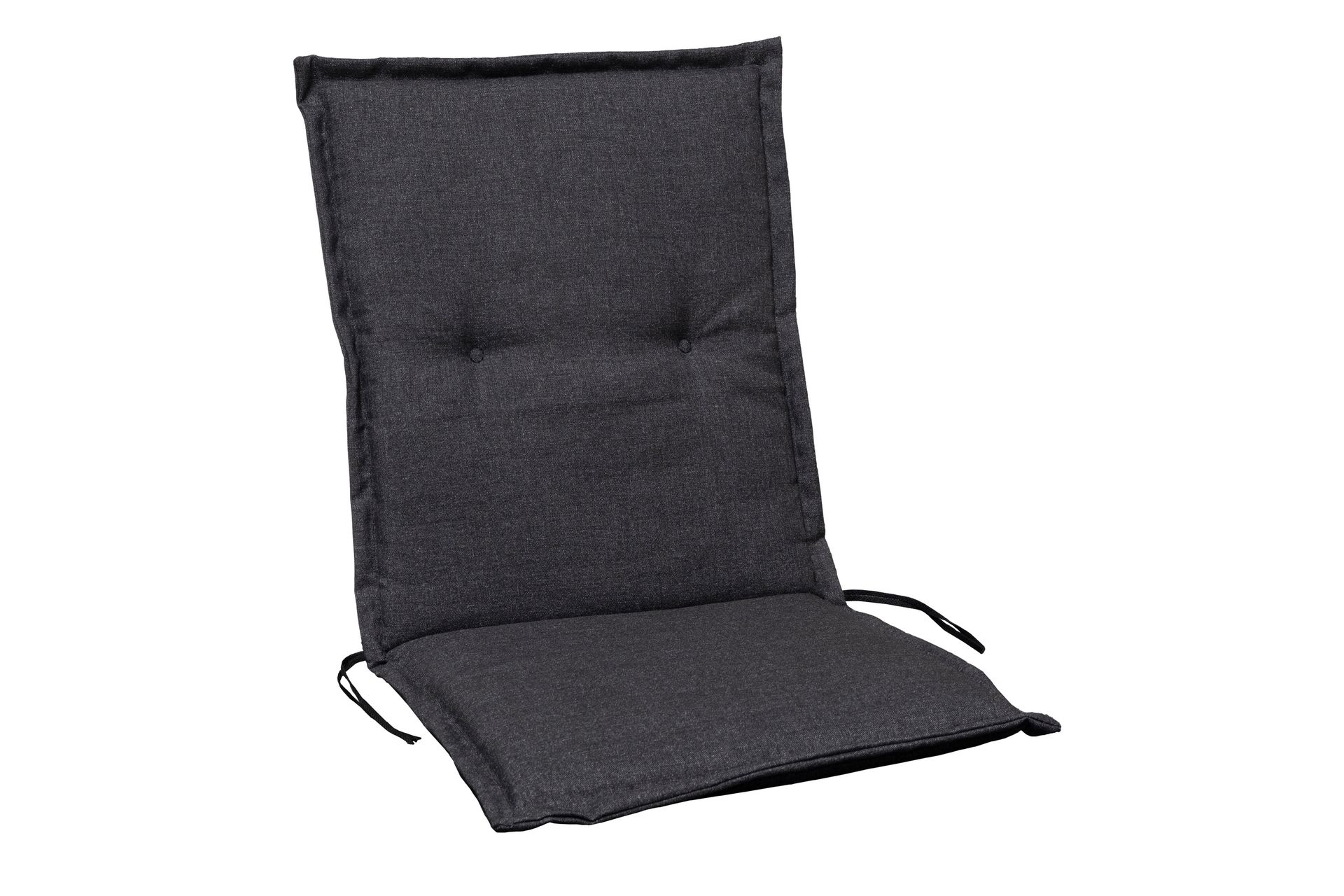 Pehmuste Monza Matala 48x99 cm Musta Meleerattu - Hillerstorp - Puutarhakalusteet - Pehmusteet - Säätötuolin pehmusteet