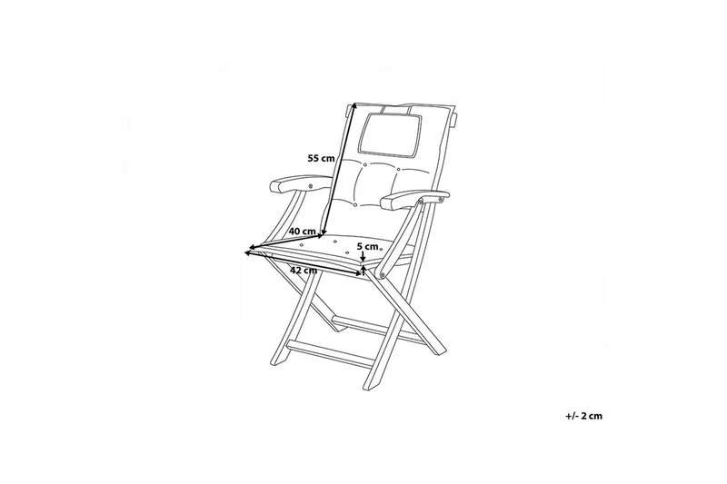 Pehmuste Octavio puutarhatuoliin 8-pak - Valkoinen - Puutarhakalusteet - Pehmusteet - Säätötuolin pehmusteet
