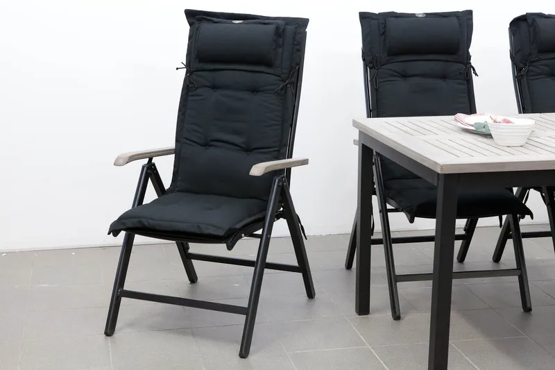 Positionsdyna Canyon med nackkudde Fritab Dark grey - Puutarhakalusteet - Pehmusteet - Säätötuolin pehmusteet