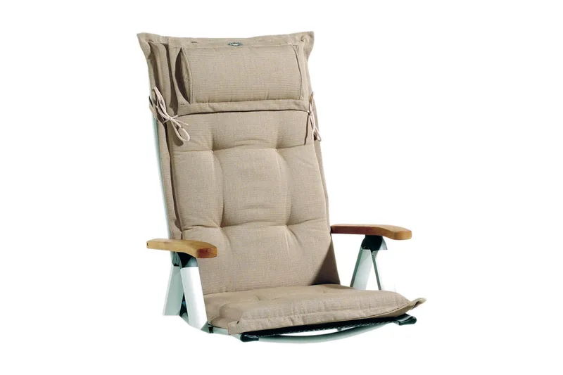 Säätötuolin pehmuste Fritab Säätötuolin pehmuste Canyon niskatyynyllä Beige - Puutarhakalusteet - Pehmusteet - Säätötuolin pehmusteet