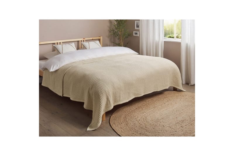 Sängynpeite Chagyl Beige, 220x240 cm - Beige, 220x240 cm - Puutarhakalusteet - Pehmusteet - Sohvatyynyt & penkkityynyt