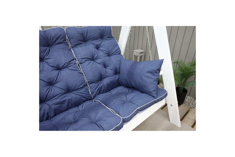 Sohvatyyny selkänojalla Maxi Korkea Selkänoja Sivutyynyillä Sininen - Sininen - Puutarhakalusteet - Pehmusteet - Keinun pehmusteet