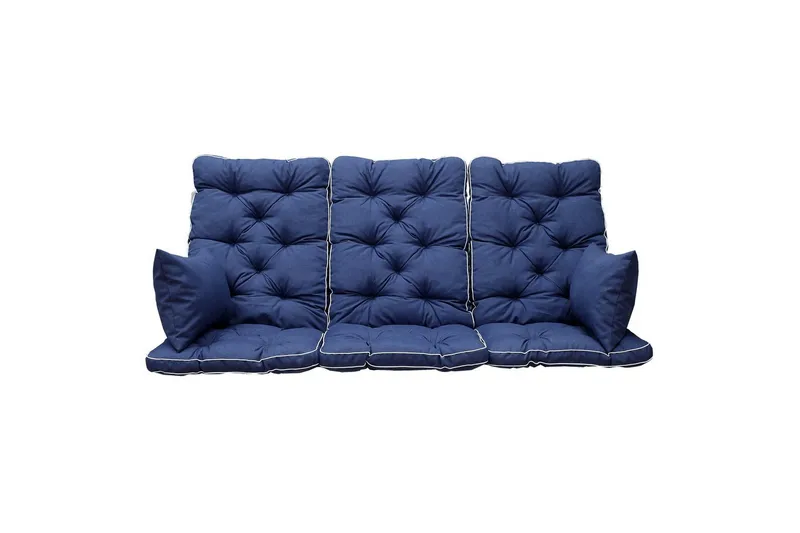 Sohvatyyny selkänojalla Maxi Korkea Selkänoja Sivutyynyillä Sininen - Sininen - Puutarhakalusteet - Pehmusteet - Sohvatyynyt & penkkityynyt