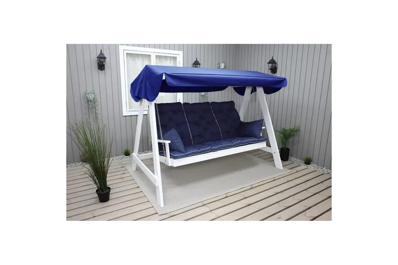 Sohvatyyny selkänojalla Maxi Korkea Selkänoja Sivutyynyillä Sininen - Sininen - Puutarhakalusteet - Pehmusteet - Sohvatyynyt & penkkityynyt