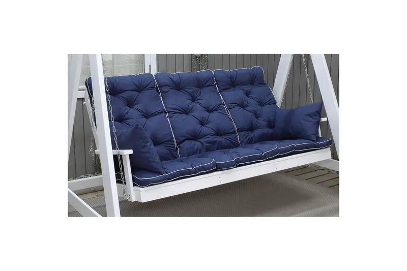 Sohvatyyny selkänojalla Maxi Korkea Selkänoja Sivutyynyillä Sininen - Sininen - Puutarhakalusteet - Pehmusteet - Keinun pehmusteet