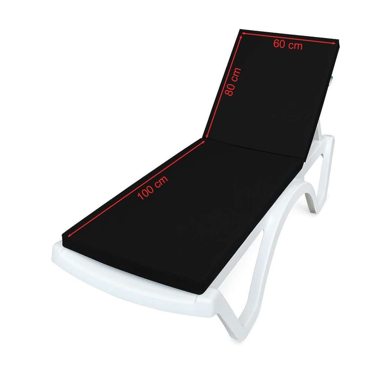 Travos Aurinkotuolin pehmuste - Musta - Puutarhakalusteet - Pehmusteet - Aurinkosängyn pehmusteet