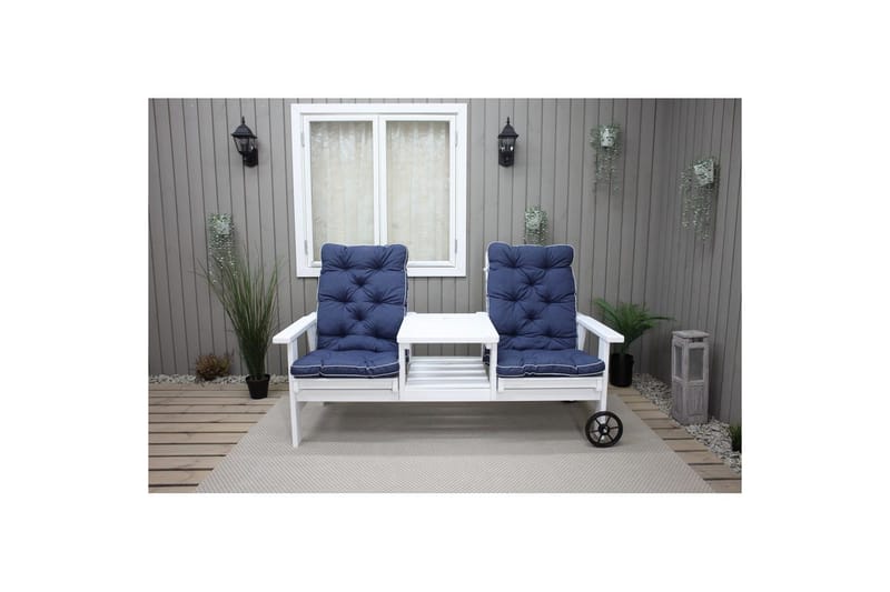 Tuolityyny selkänojalla Malmö Maxi Korkea Selkä, Sininen - Sininen - Puutarhakalusteet - Pehmusteet - Muut pehmusteet