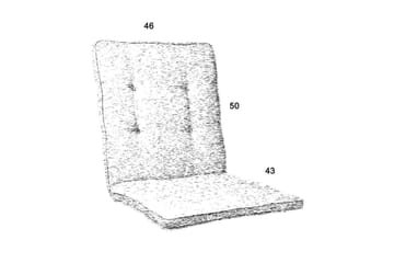 Yleismallinen pehmuste Fritab Box-ommel - Tuhka - Puutarhakalusteet - Pehmusteet - Säätötuolin pehmusteet