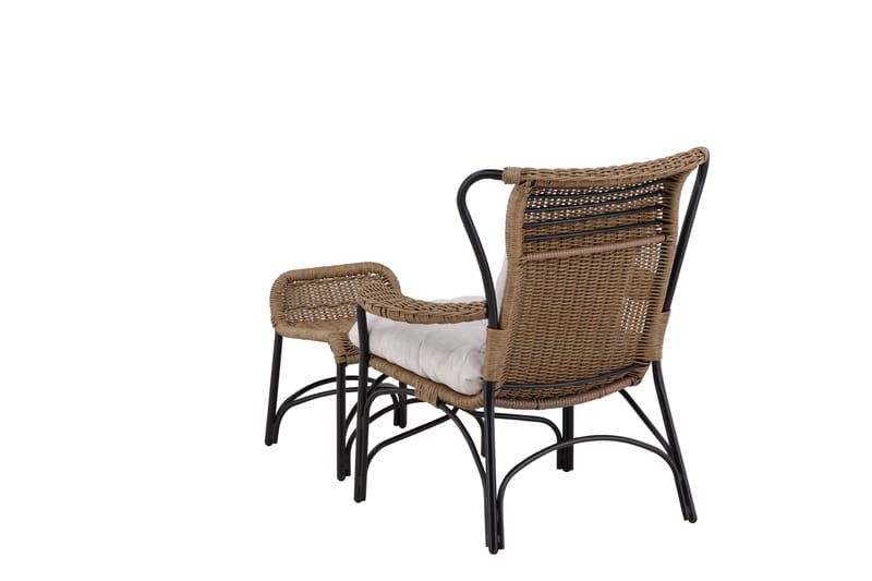 Ulkotuoli Loreto - Musta - Puutarhakalusteet - Puutarhatuoli - Ulkotilan nojatuolit