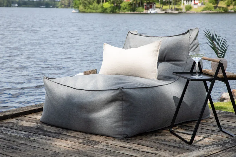 Jakkara Redang - Tummanharmaa - Puutarhakalusteet - Puutarhatuoli - Jalkarahi & jakkara ulkokäyttöön