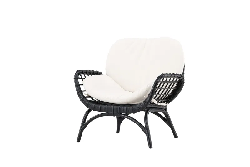 Ulkotuoli Moana - Musta - Puutarhakalusteet - Puutarhatuoli - Ulkotilan nojatuolit