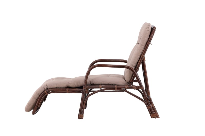 Aurinkotuoli Nella 67x177 cm - Ruskea - Puutarhakalusteet - Puutarhatuoli - Aurinkotuoli