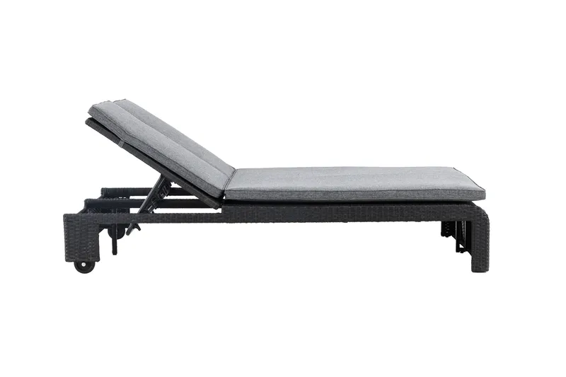 Aurinkotuoli London 119x196 cm, Musta