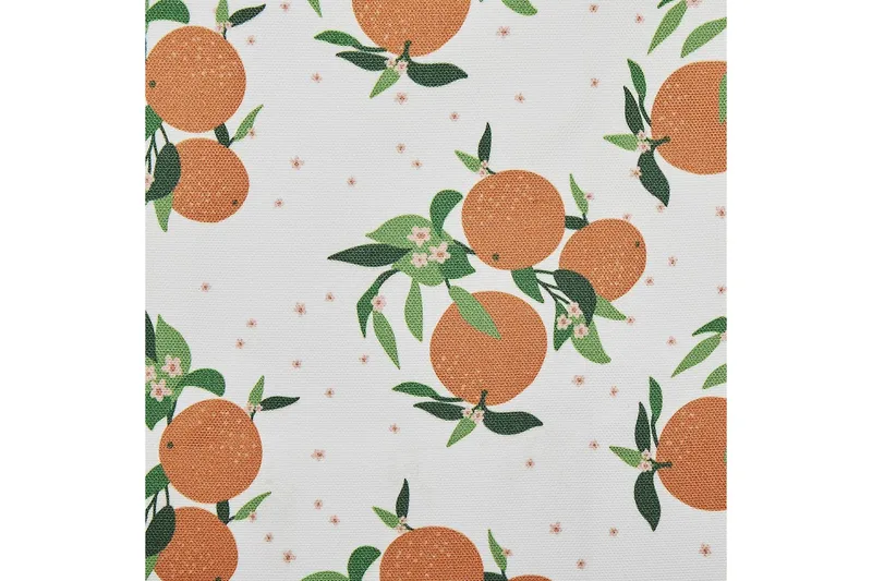 2 kappaletta aurinkotuoleja Anzio - tumma puu/off-white/appelsiinikuvio - Puutarhakalusteet - Puutarhatuoli - Aurinkotuoli