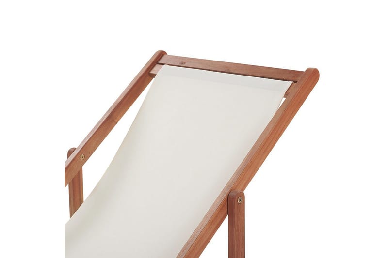 2 kappaletta aurinkotuoleja Anzio - tumma puu/off-white/beige - Puutarhakalusteet - Puutarhatuoli - Aurinkotuoli