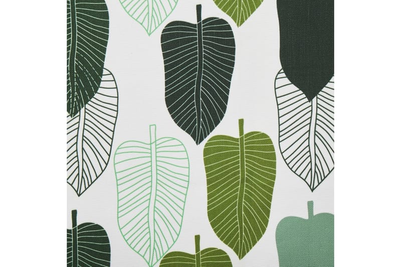 2 kappaletta aurinkotuoleja Anzio - tumma puu/off-white/vihreä lehtikuvio - Puutarhakalusteet - Puutarhatuoli - Aurinkotuoli