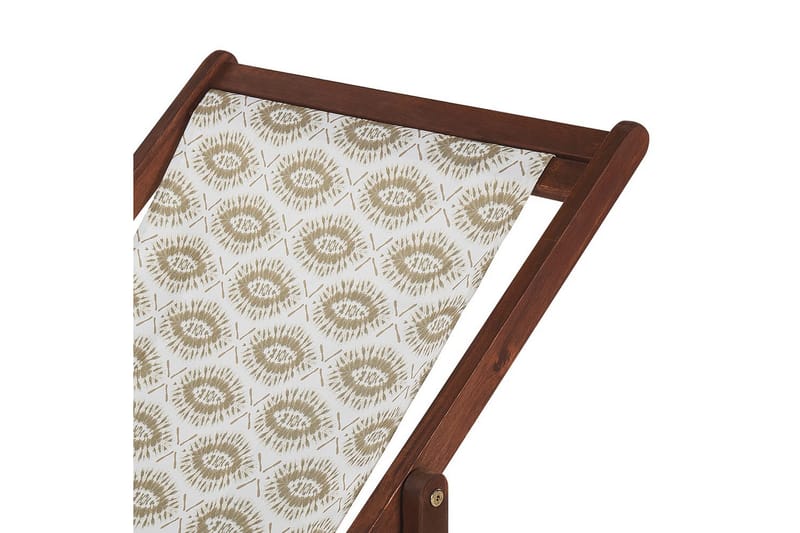 2 kappaletta aurinkotuoleja Anzio - tumma puu/off-white/beige - Puutarhakalusteet - Puutarhatuoli - Aurinkotuoli