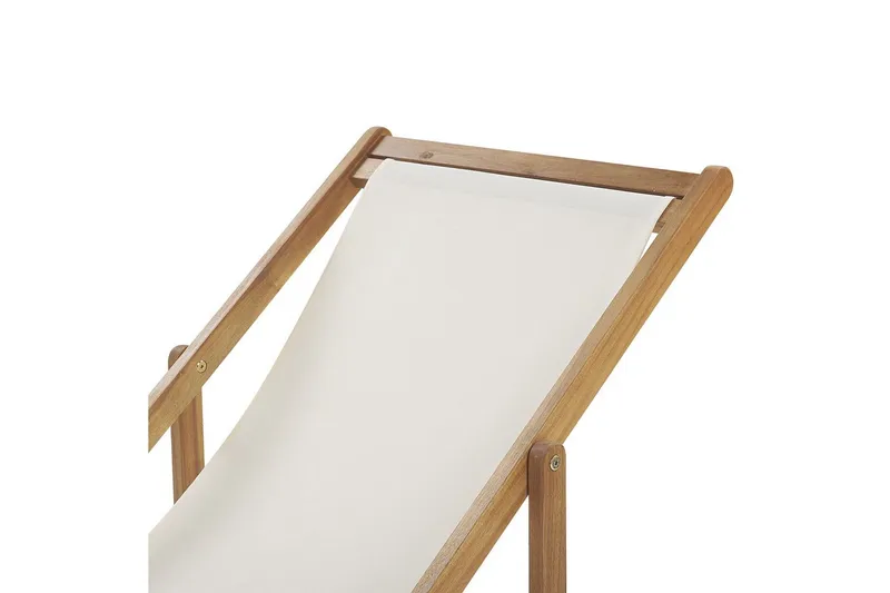 2 kappaletta aurinkotuoleja Anzio - vaalea puu/off-white/punainen kukkakuvio - Puutarhakalusteet - Puutarhatuoli - Aurinkotuoli