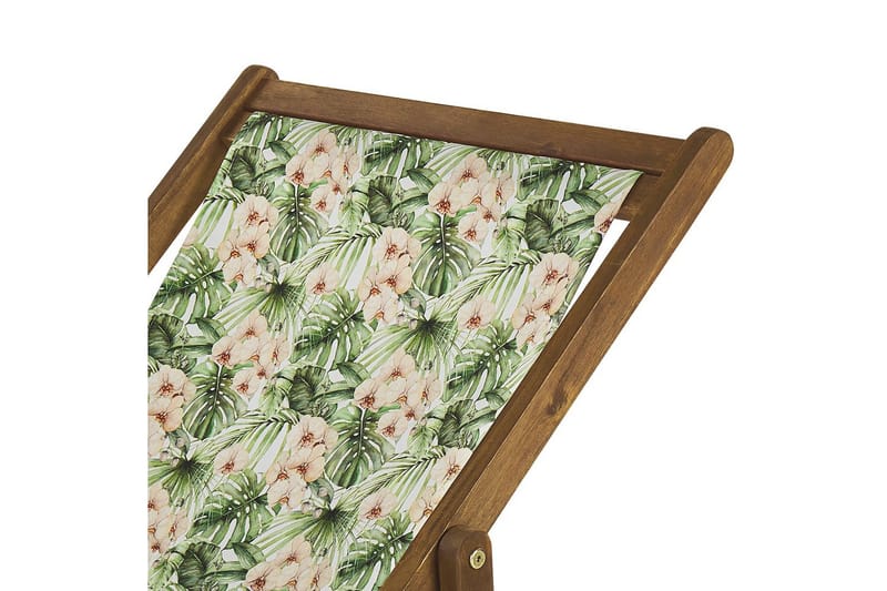 2 kappaletta aurinkotuoleja Anzio - vaalea puu/off-white kukkakuvio - Puutarhakalusteet - Puutarhatuoli - Aurinkotuoli
