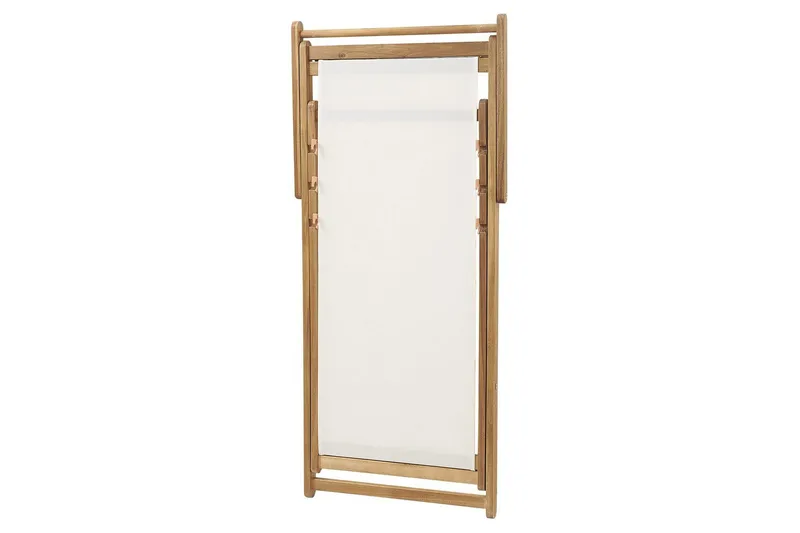 2 kappaletta aurinkotuoleja Anzio - vaalea puu/off-white/punainen kukkakuvio - Puutarhakalusteet - Puutarhatuoli - Aurinkotuoli