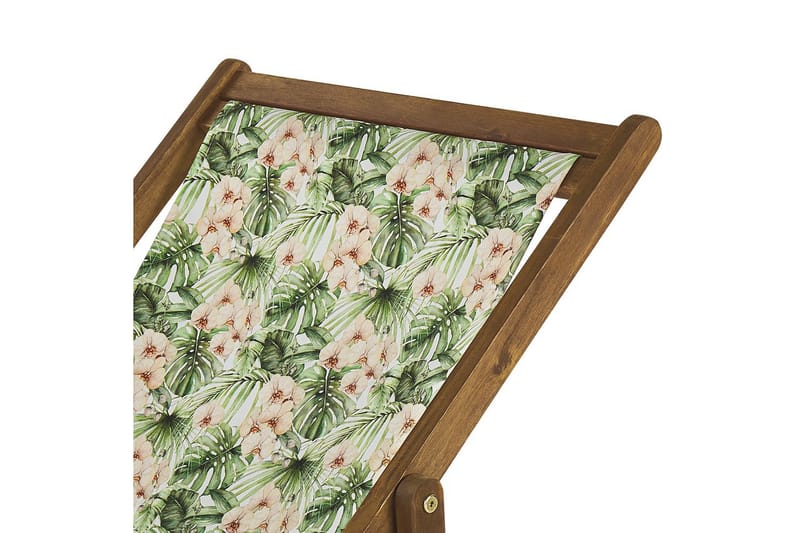 2 kappaletta aurinkotuoleja Anzio - vaalea puu/off-white kukkakuvio - Puutarhakalusteet - Puutarhatuoli - Aurinkotuoli