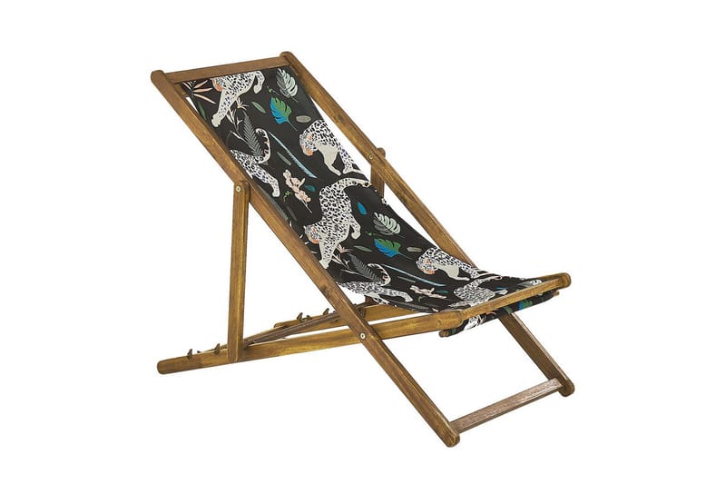 2 kappaletta aurinkotuoleja Anzio - vaalea puu/off-white eläinkuvio - Puutarhakalusteet - Puutarhatuoli - Aurinkotuoli