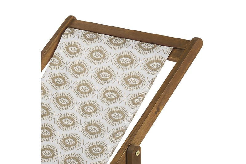 2 kappaletta aurinkotuoleja Anzio - vaalea puu/off-white/beige - Puutarhakalusteet - Puutarhatuoli - Aurinkotuoli