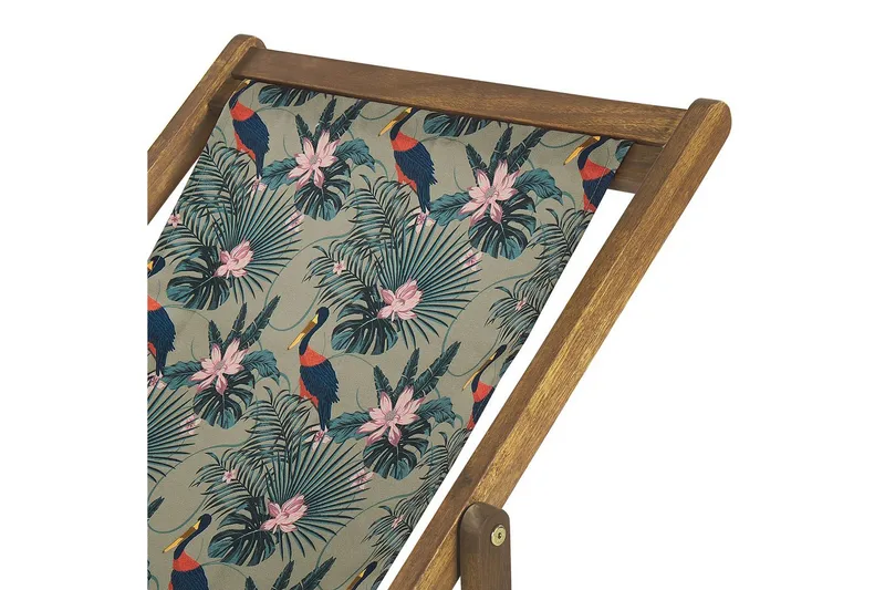 2 kappaletta aurinkotuoleja Anzio - vaalea puu/off-white pelikuviot - Puutarhakalusteet - Puutarhatuoli - Aurinkotuoli