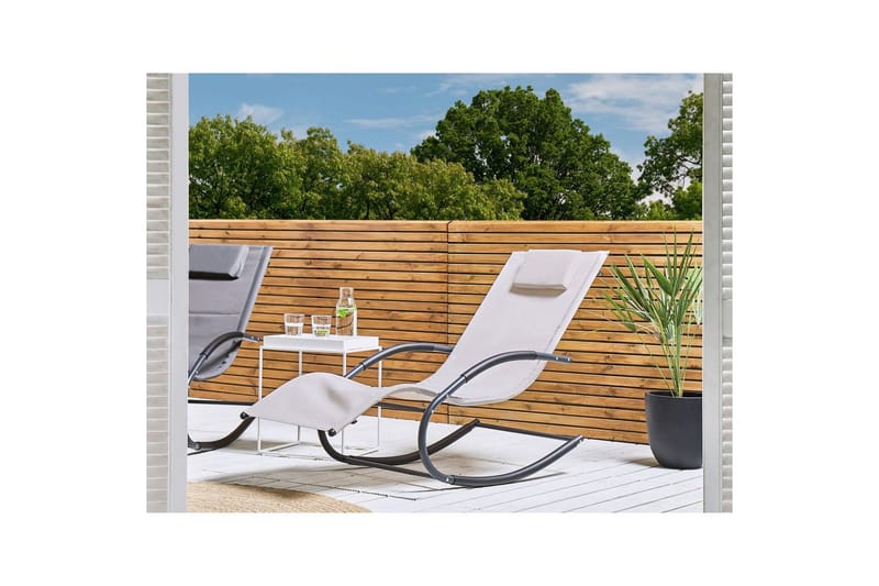 Auringonottovuode Carano II - Beige, musta - Puutarhakalusteet - Puutarhatuoli - Aurinkosänky & aurinkovaunu