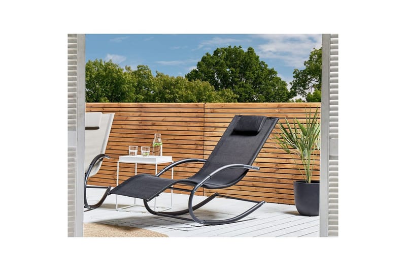 Auringonottovuode Carano II - Musta - Puutarhakalusteet - Puutarhatuoli - Aurinkosänky & aurinkovaunu