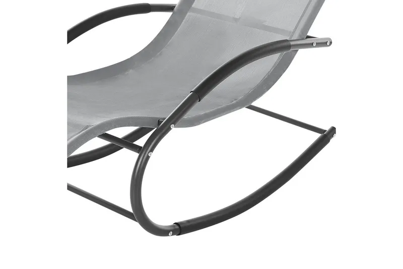 Auringonottovuode Carano II - Vaaleanharmaa, musta - Puutarhakalusteet - Puutarhatuoli - Aurinkosänky & aurinkovaunu