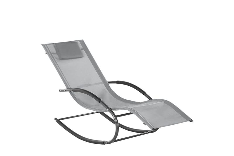 Auringonottovuode Carano II - Vaaleanharmaa, musta - Puutarhakalusteet - Puutarhatuoli - Aurinkosänky & aurinkovaunu
