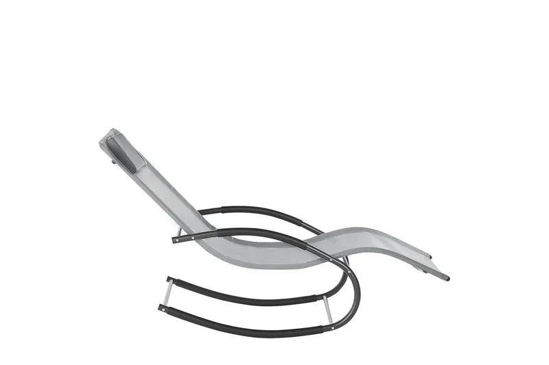 Auringonottovuode Carano II - Vaaleanharmaa, musta - Puutarhakalusteet - Puutarhatuoli - Aurinkosänky & aurinkovaunu