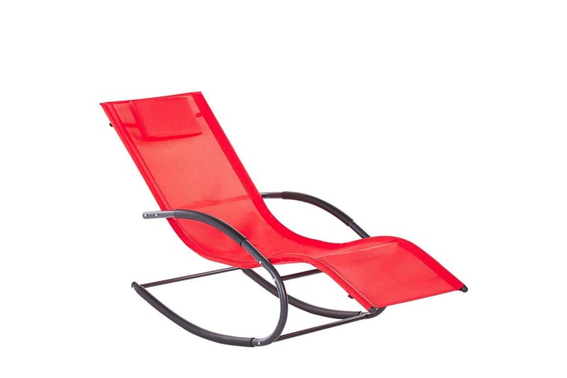 Auringonottovuode Carano II - Punainen, Musta - Puutarhakalusteet - Puutarhatuoli - Aurinkosänky & aurinkovaunu