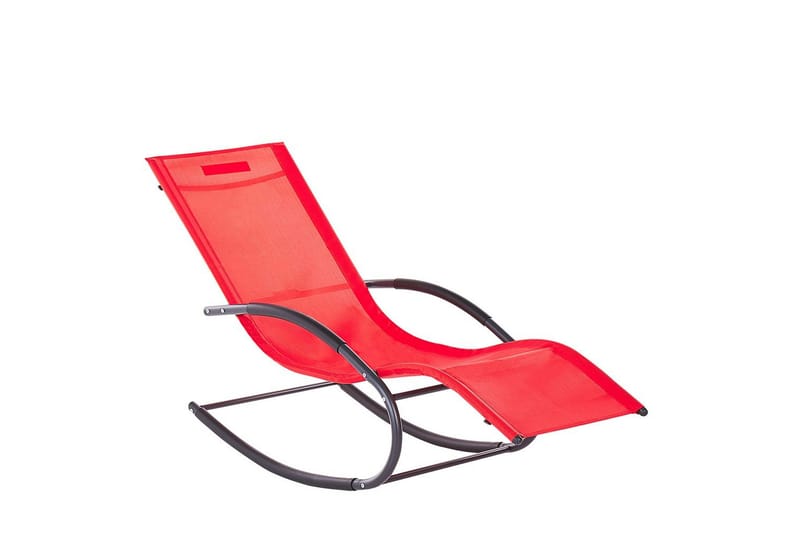 Auringonottovuode Carano II - Punainen, Musta - Puutarhakalusteet - Puutarhatuoli - Aurinkosänky & aurinkovaunu
