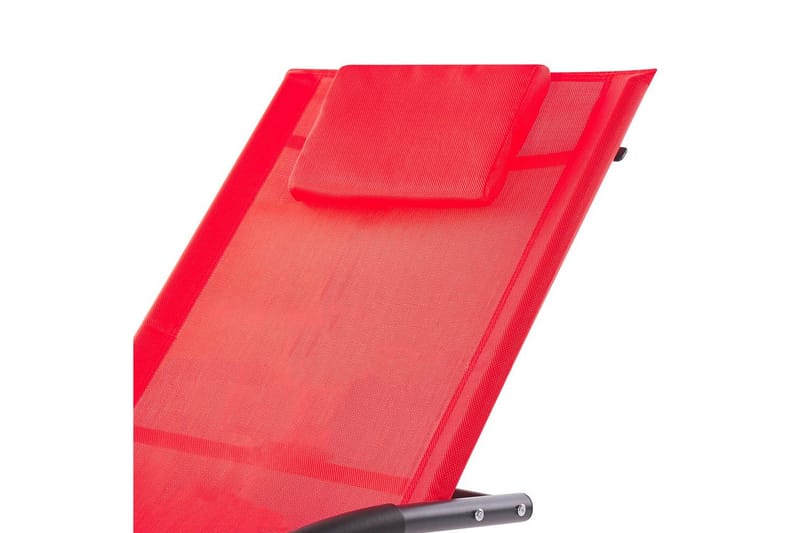 Auringonottovuode Carano II - Punainen, Musta - Puutarhakalusteet - Puutarhatuoli - Aurinkosänky & aurinkovaunu