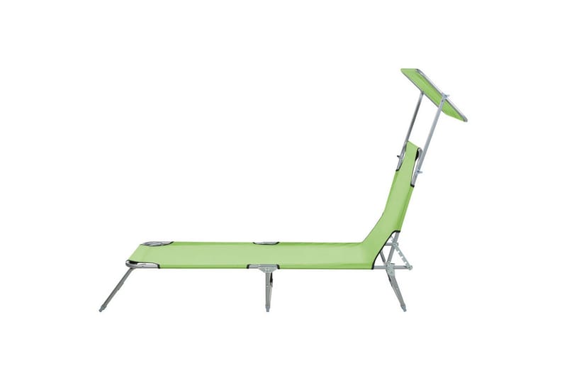 Auringonottovuode Foligno - Vihreä, hopea - Puutarhakalusteet - Puutarhatuoli - Aurinkosänky & aurinkovaunu