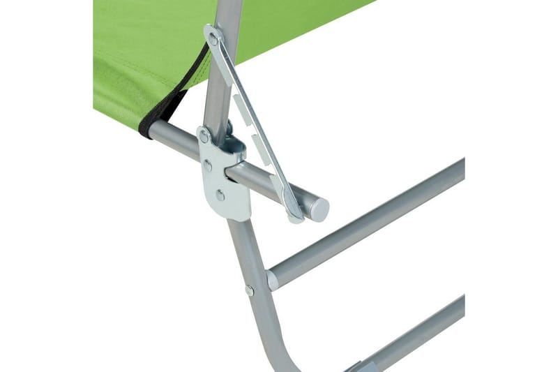 Auringonottovuode Foligno - Vihreä, hopea - Puutarhakalusteet - Puutarhatuoli - Aurinkosänky & aurinkovaunu