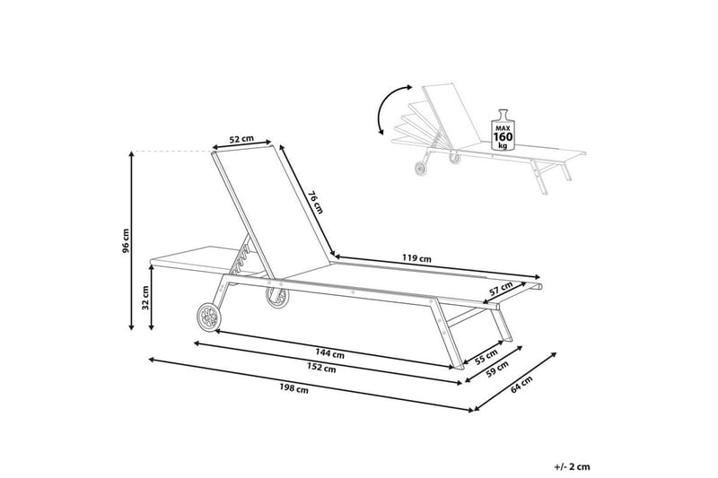 Auringonottovuode Levanzo - Puutarhakalusteet - Puutarhatuoli - Aurinkosänky & aurinkovaunu