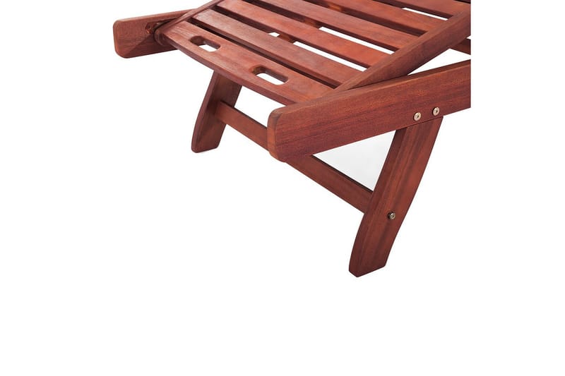 Auringonottovuode Toscana - Tumma puu, sininen, beige - Puutarhakalusteet - Puutarhatuoli - Aurinkosänky & aurinkovaunu