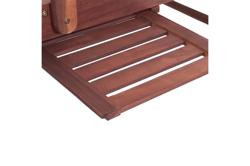 Auringonottovuode Toscana - Tumma puu, sininen, beige - Puutarhakalusteet - Puutarhatuoli - Aurinkosänky & aurinkovaunu