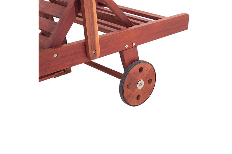 Auringonottovuode Toscana - Tumma puu, sininen, beige - Puutarhakalusteet - Puutarhatuoli - Aurinkosänky & aurinkovaunu