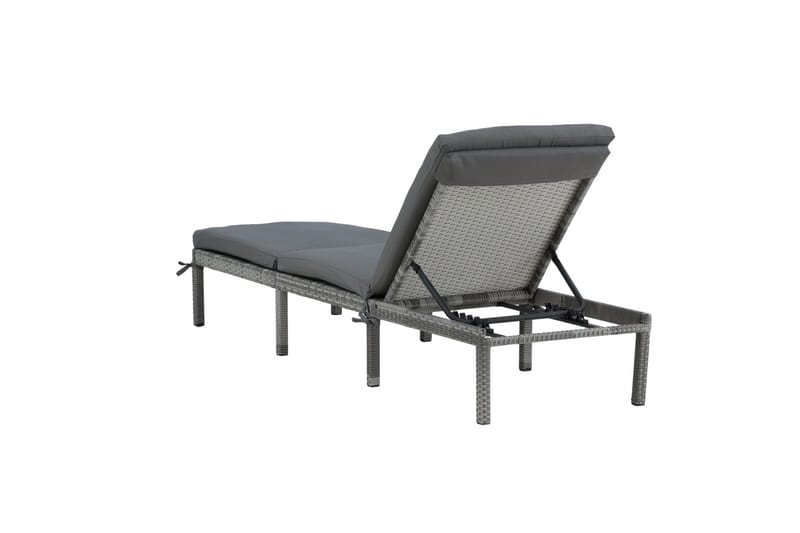 Aurinkosänky Bilbao pehmusteella - Harmaa - Puutarhakalusteet - Puutarhatuoli - Aurinkosänky & aurinkovaunu