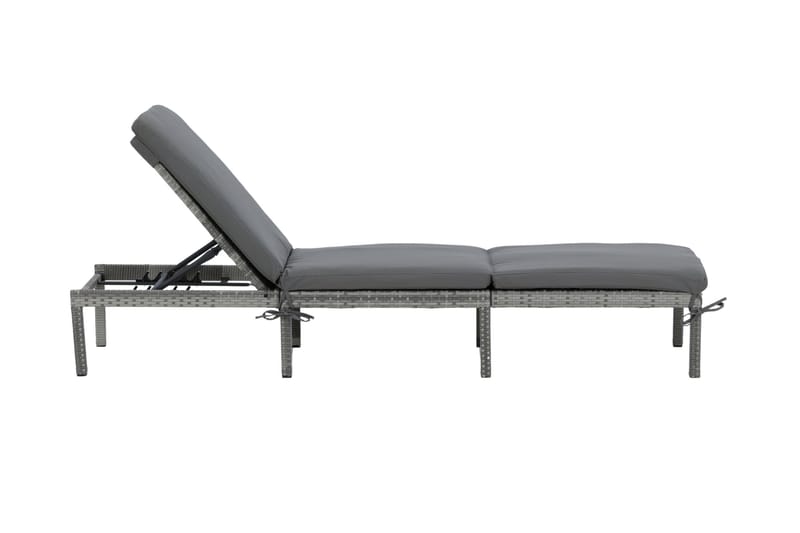 Aurinkosänky Bilbao pehmusteella - Harmaa - Puutarhakalusteet - Puutarhatuoli - Aurinkosänky & aurinkovaunu