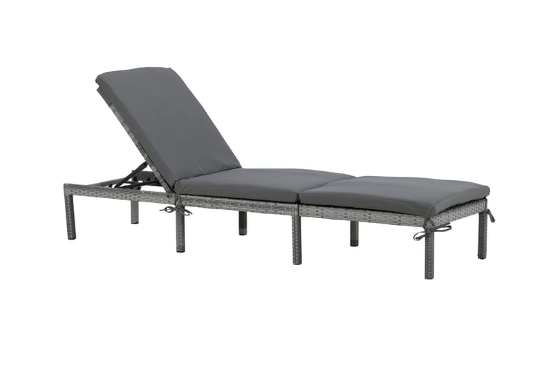 Aurinkosänky Bilbao pehmusteella - Harmaa - Puutarhakalusteet - Puutarhatuoli - Aurinkosänky & aurinkovaunu