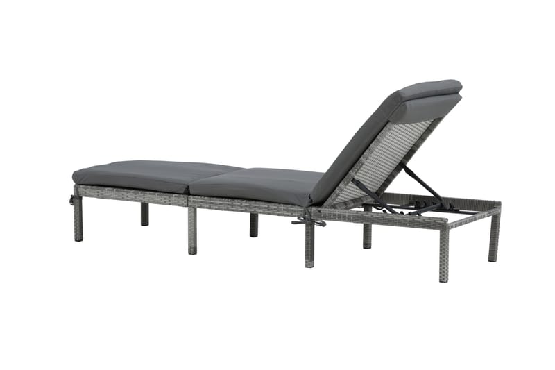 Aurinkosänky Bilbao pehmusteella - Harmaa - Puutarhakalusteet - Puutarhatuoli - Aurinkosänky & aurinkovaunu