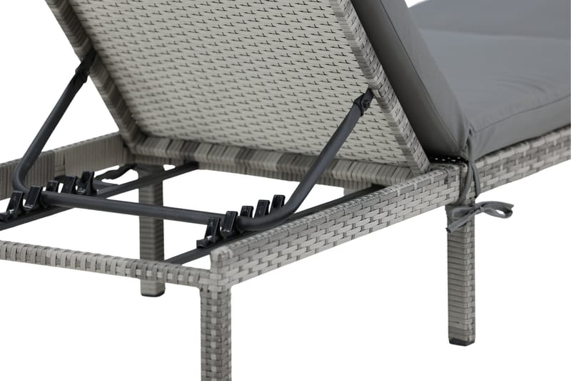 Aurinkosänky Bilbao pehmusteella - Harmaa - Puutarhakalusteet - Puutarhatuoli - Aurinkosänky & aurinkovaunu