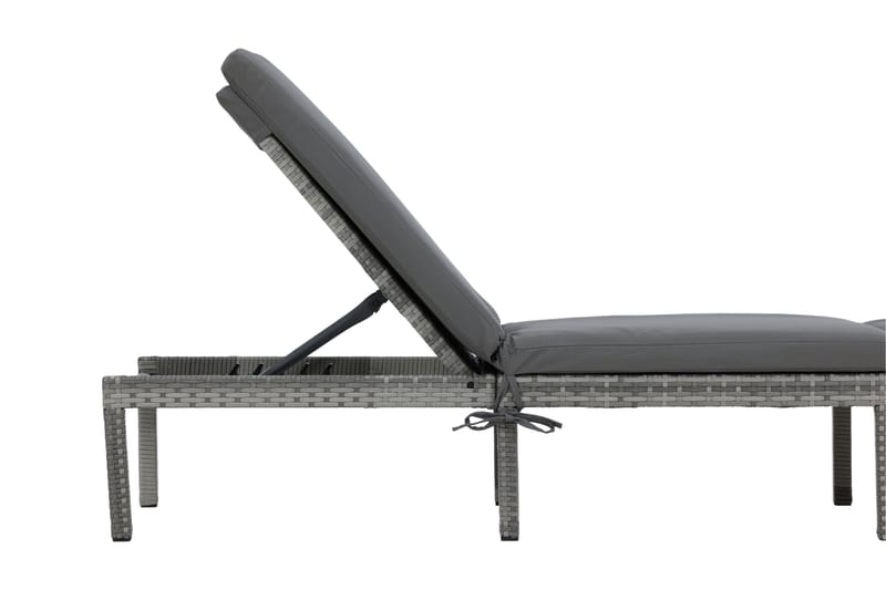 Aurinkosänky Bilbao pehmusteella - Harmaa - Puutarhakalusteet - Puutarhatuoli - Aurinkosänky & aurinkovaunu